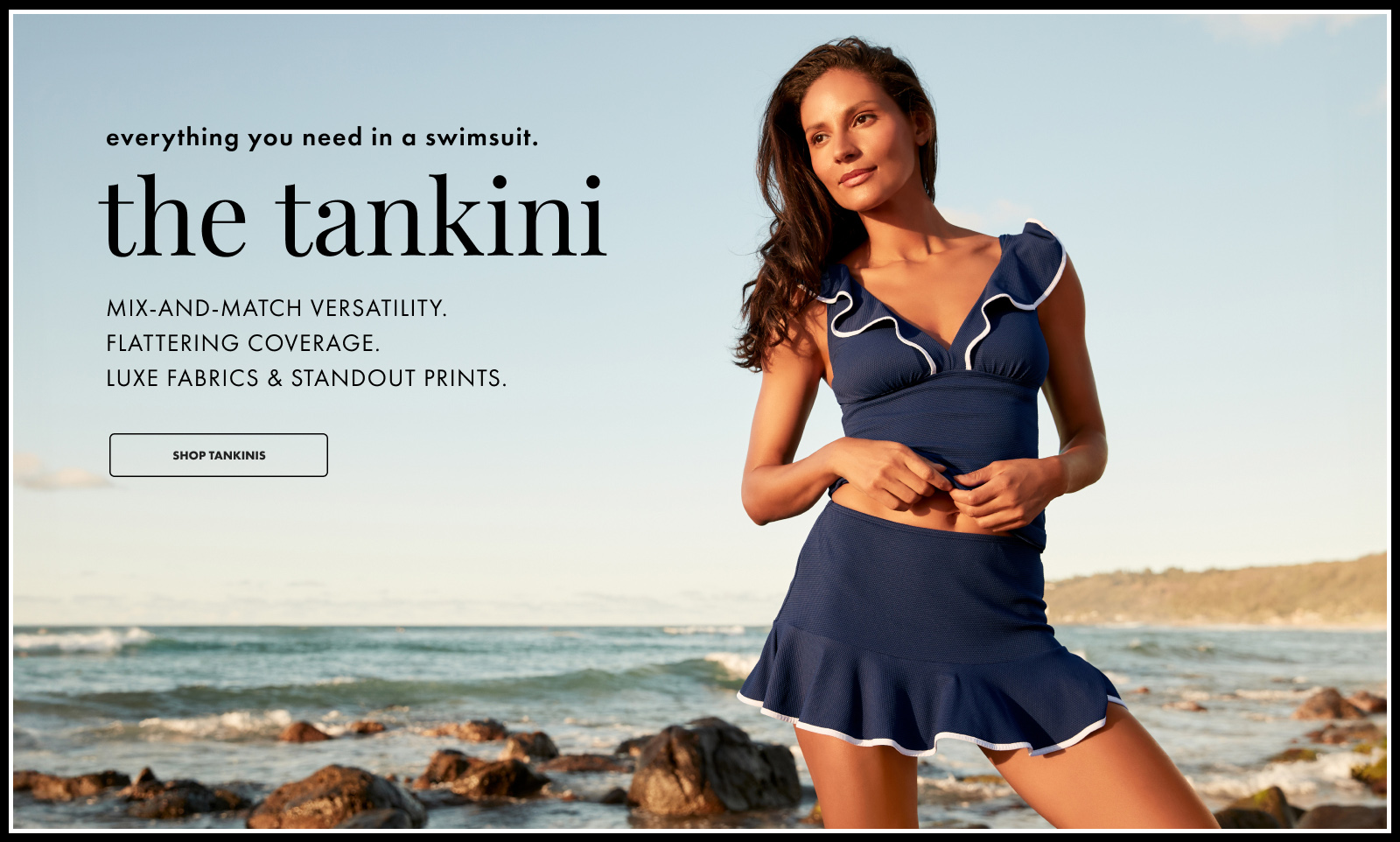 Everything you need in a swimsuit. The tankini.
